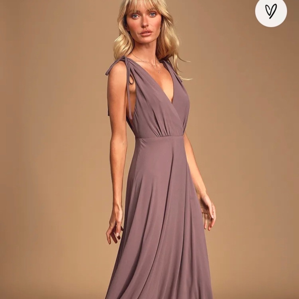 Dance the Night Away Dusty Purple Backless Maxi Dress size small